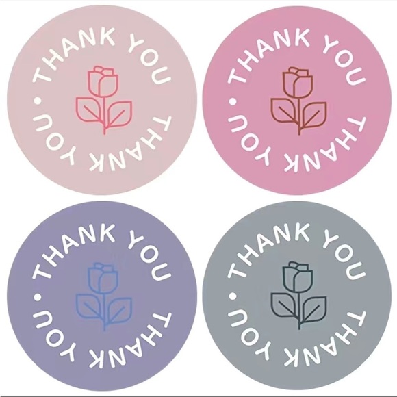100 Thank You Stickers 2.5 cm - Picture 3 of 8